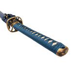 Katana - Damascus Blue Close up of Handle 2