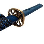 Katana - Damascus Blue Close up of Handle 3