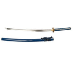 Katana - Damascus Blue Unsheathed Sword 