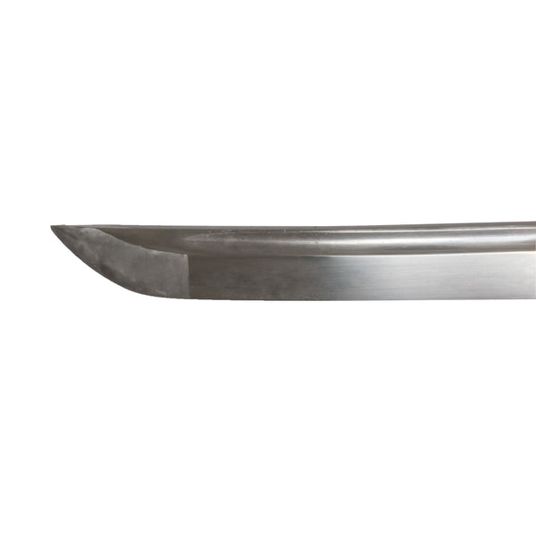 Katana - Damascus Maroon Close up of Tip of Sword