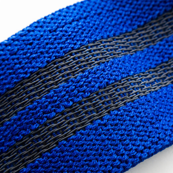 Knitted Resistance Band - 100lb Blue Close Up of Knitted material