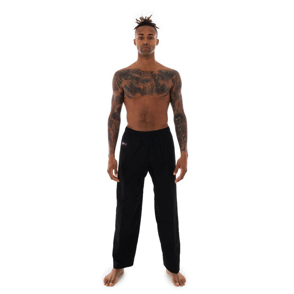 Martial Arts Pants - 8oz Black Front View 2