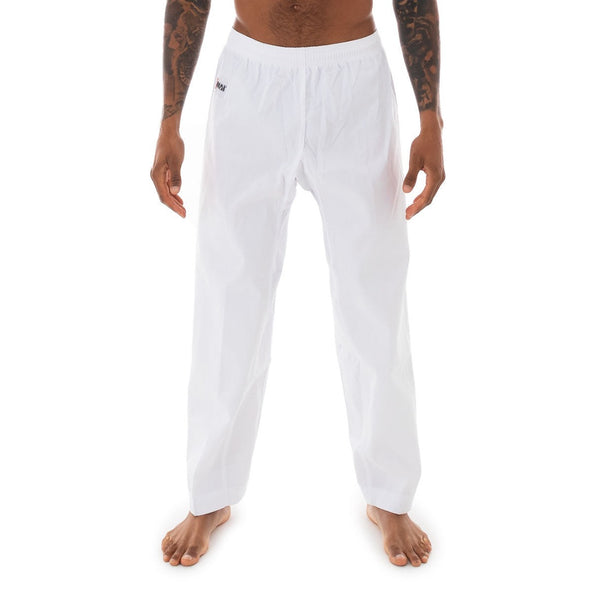 Martial Arts Pants - 8oz White Front View Old Logo
