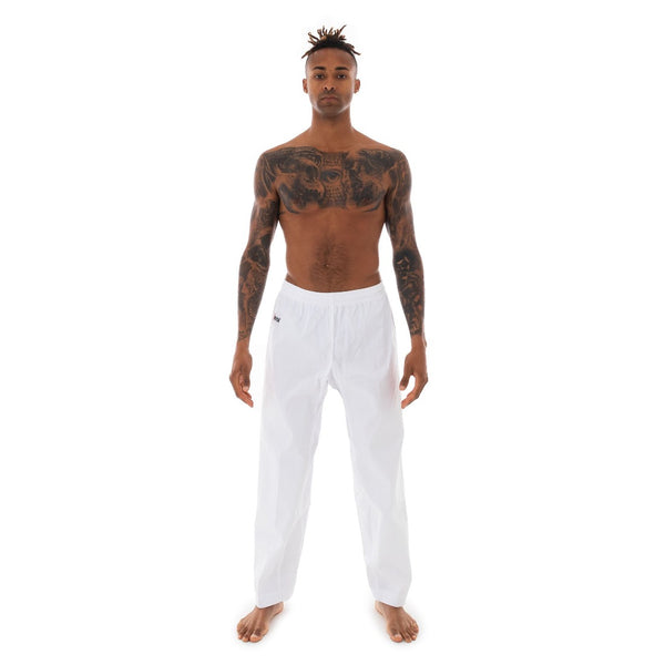 Martial Arts Pants - 8oz White Front View Old Logo 2
