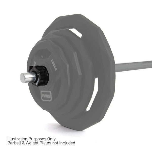 Pump Set - Easy Lock 28mm Collars (Pairs) on barbell