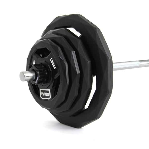 Pump Set - 440kg with Storage Rack Close up of weights