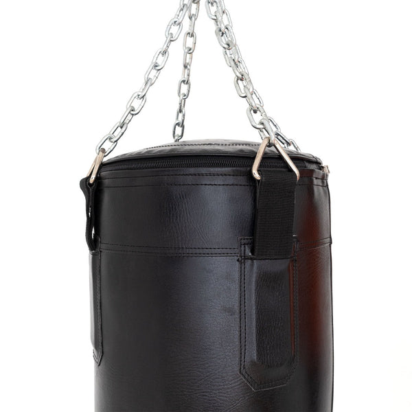 Punching Bag - 5ft Triple Black Close up of swivel chain