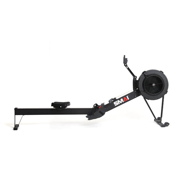 SMAI Rowing Exercise Machine Air Rower black  side view