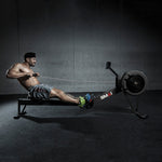 Man using SMAI Rowing Exercise Machine Air Rower black 