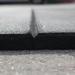 Rubber Gym Flooring Tile - 15mm Close up of edge