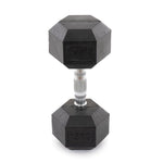Rubber Hex Dumbbells (Pair) - Classic 15kg 4