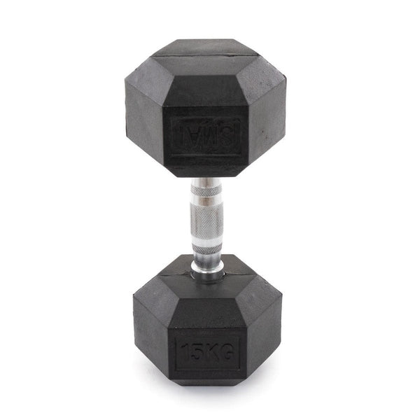 Rubber Hex Dumbbells Classic - Set 32.5kg-40kg Pairs Top View