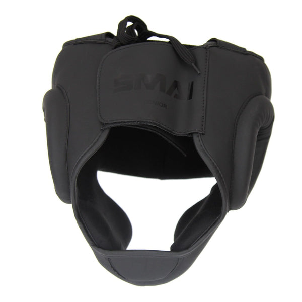 Triple Black Boxing Head Guard Back View