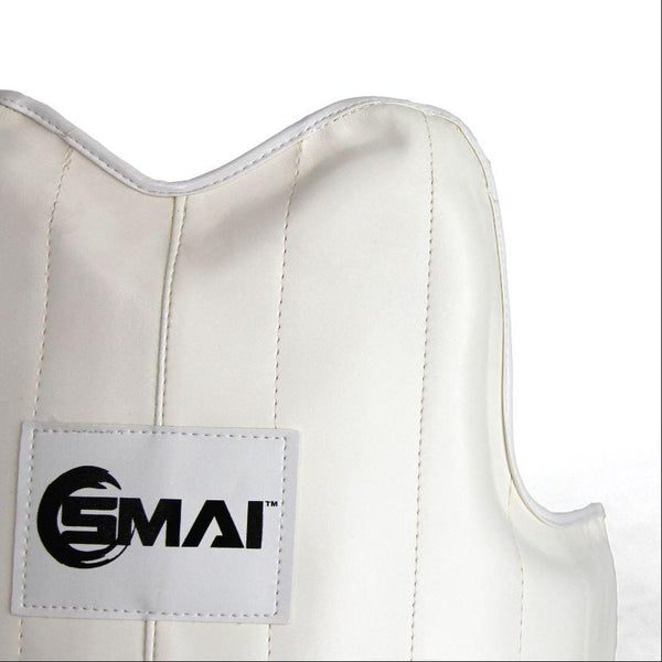 Martial Arts Chest Guard - Solid Core Close up of SMAI Logo