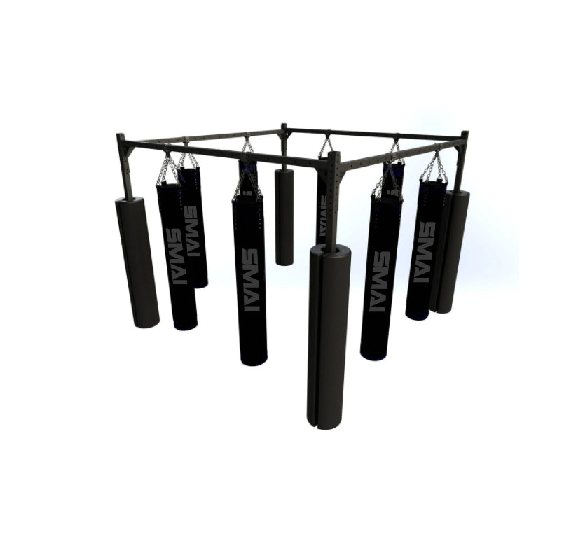 8 Station Bag Rack Pack | Boxing/Kickboxing/MMA | SMAI