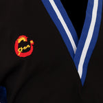 TKD Uniform - 8oz Demo Team Dobok Blue close up of lappel