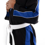 TKD Uniform - 8oz Demo Team Dobok Side BLue