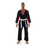 TKD Uniform - 8oz Demo Team Dobok Red Front VIew