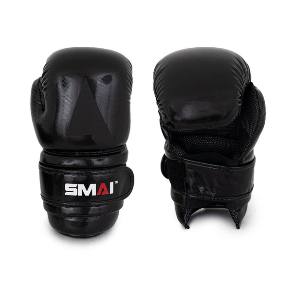 Martial Arts Gloves - Tournament Carbon Front and Back View