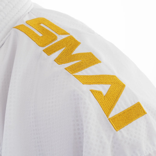 WKF Karate Uniform - 6oz Premium Kumite Gi - Inazuma Gold Shoulder