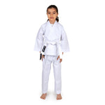 Classic Karate Uniform - 8oz Student Gi White front view