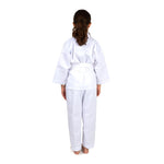 Classic Karate Uniform - 8oz Student Gi White back view
