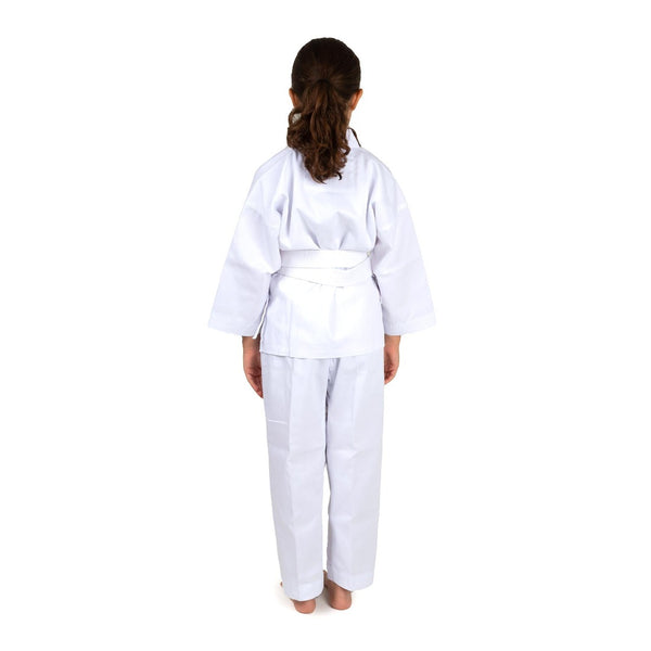 Classic Karate Uniform - 8oz Student Gi White back view