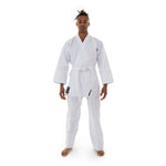 Classic Karate Uniform - 8oz Student Gi White front view