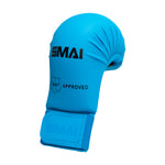 Karate Gloves - WKF Approved Blue Back/Side View
